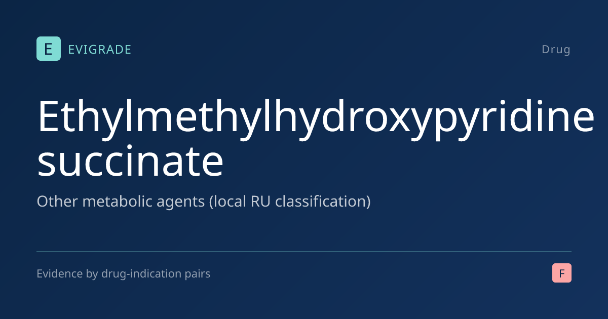 Mexidol (Ethylmethylhydroxypyridine Succinate): Evidence – Evigrade