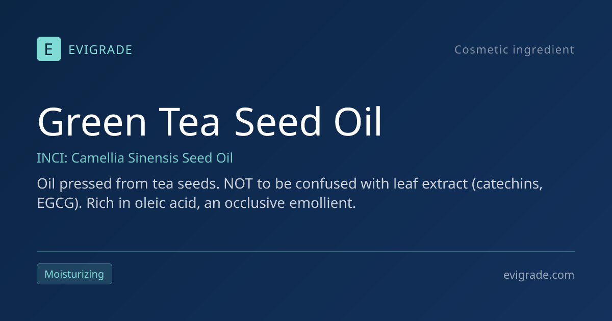 Green Tea Seed Oil: pregnancy-safe – INCI review, safety, uses – Evigrade