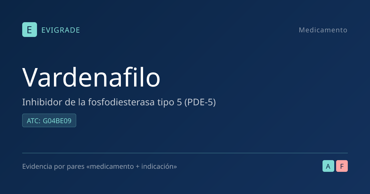 Vardenafilo: Disfunción eréctil – dosing, side effects, evidence A ...
