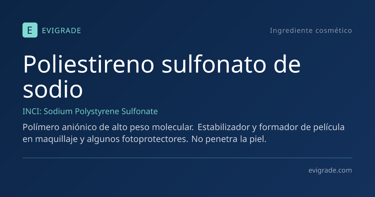 Poliestireno sulfonato de sodio: ¿qué es y para qué sirve? Seguridad ...